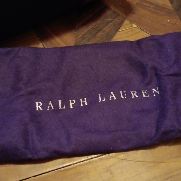 NWOT RALPH LAUREN RED LEATHER/NAVY FABRIC HANDBAG - Picture 10 of 10